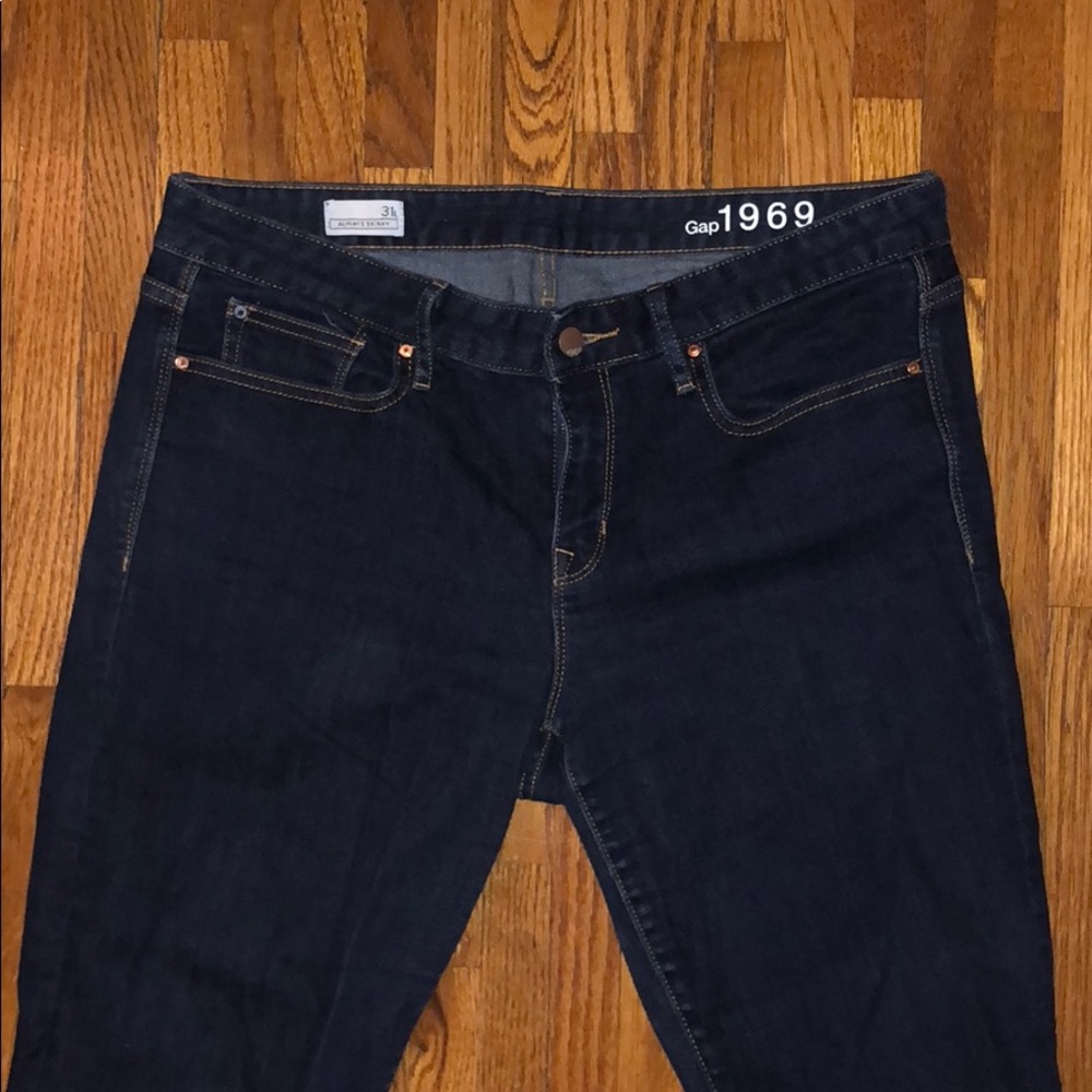 Dark Long Stretchy Skinny Jeans